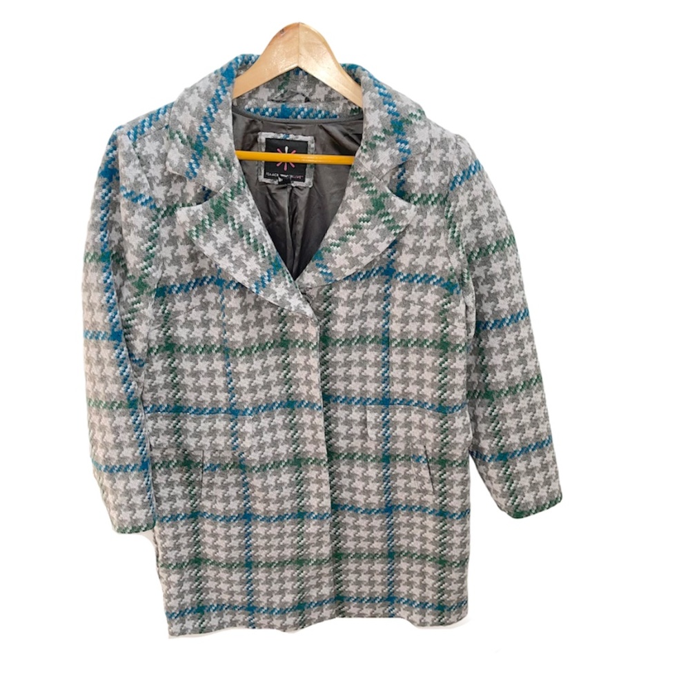 Isaac Mizrahi Houndstooth Coat SZ 12 - Picture 3 of 16